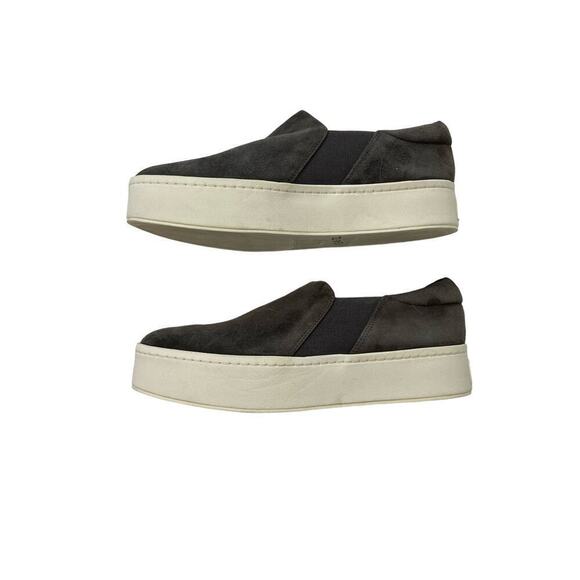 Vince. Warren Steel Suede Gray Slip-on platform size 8 - Picture 2 of 6